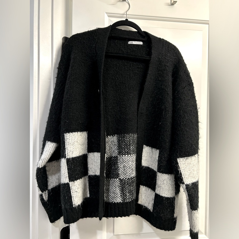 Checkered Zara cardigan